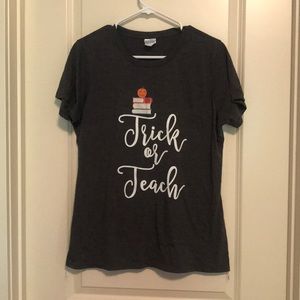 Teacher Halloween Fitted T